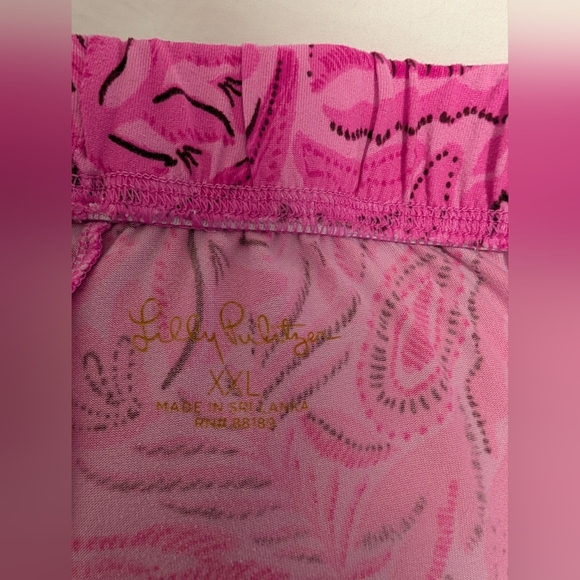 Lilly Pulitzer Pajama- Cerise Pink Pinkie Promises XXL - Picture 4 of 9